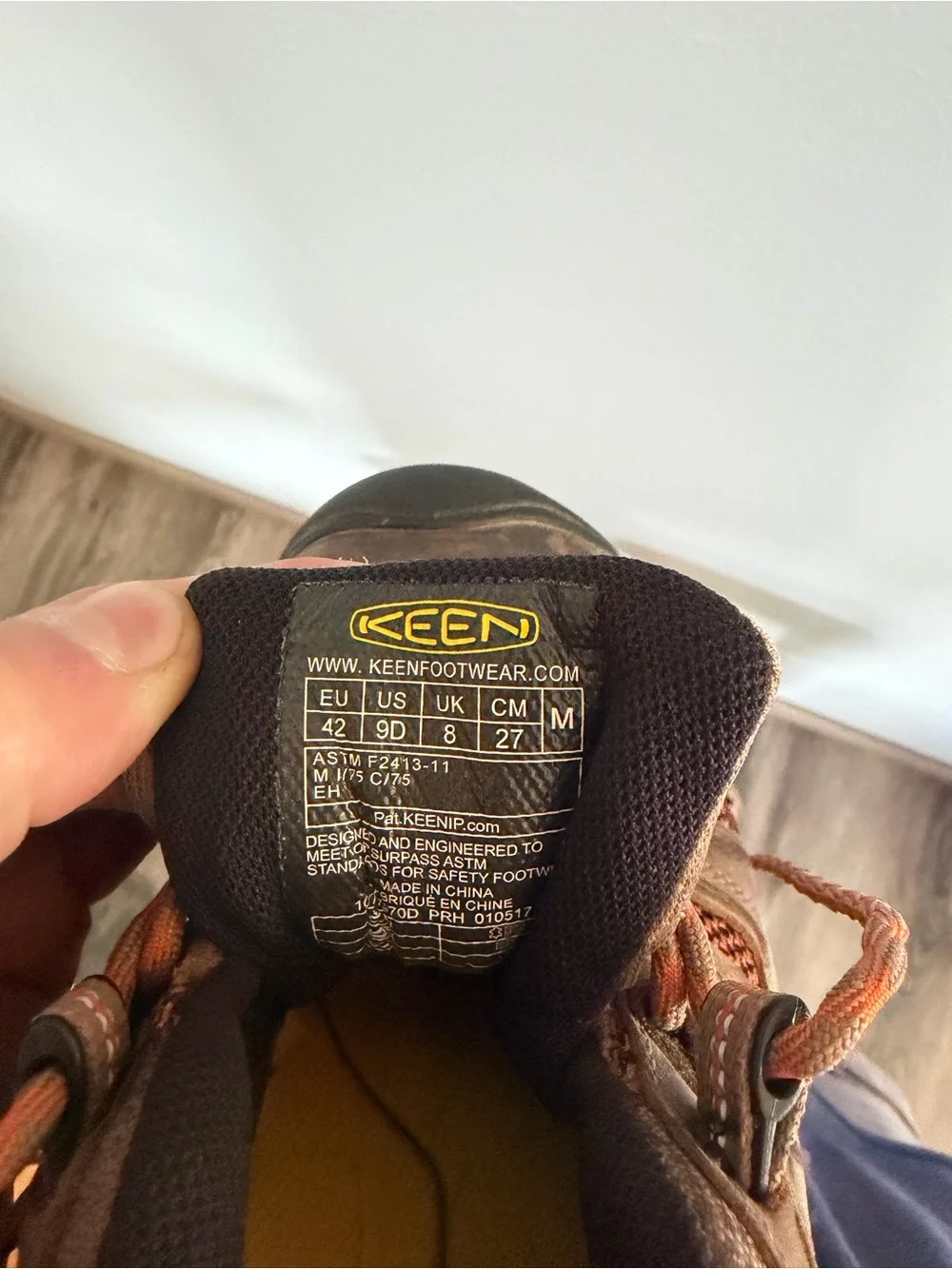 Keen Brown and Orange Men's Waterproof Hiking Boots